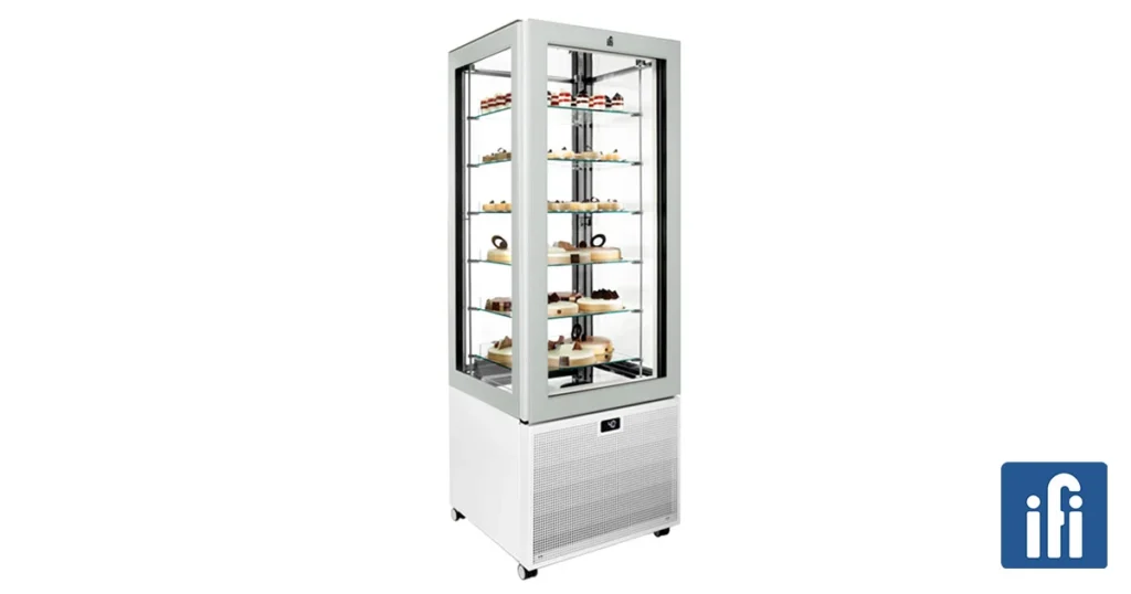 IFI PIVOT UPRIGHT VENTILATED PASTRY CHILLER, L650mm, BLACK COLOUR
